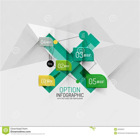 Modern Abstract Business Geometric Infographics Stock Vector