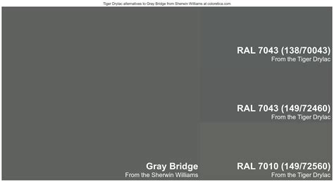 Tiger Drylac Colors Similar To Gray Bridge