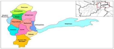 Location Of Badakhshan With All Its Districts Download Scientific Diagram