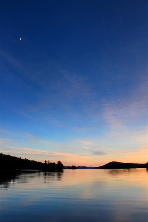 Quabbin Reservoir Evening Moon Photograph By John Burk Fine Art America