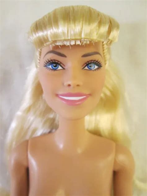 nude barbie the movie articulated 11 5 doll margot robbie blonde bangs smiling 24 99 picclick