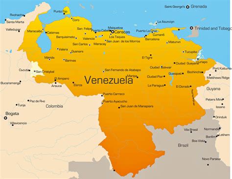 Venezuela Map With Cities
