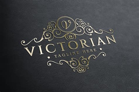 Victorian Vintage Flourishes Logo Text Logo Design Logo Templates