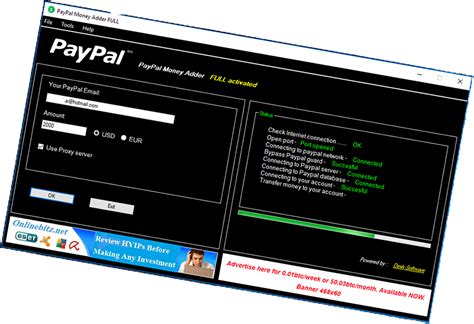 Paypal account that connected to bank account has some benefits. PayPal money adder generatos Desk Software