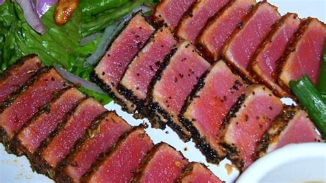Add the air fryer tuna steak to the marinade. Seared Ahi Tuna Steaks Recipe - Allrecipes.com