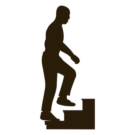 Man Climbing Stairs Sequence 5 Transparent PNG SVG Vector File