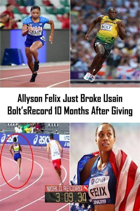 We did not find results for: ALLYSON FELIX JUST BROKE USAIN BOLT'S RECORD 10 MONTHS ...