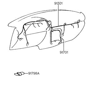 1994 Hyundai Accent Instrument Wiring - Hyundai Parts Deal