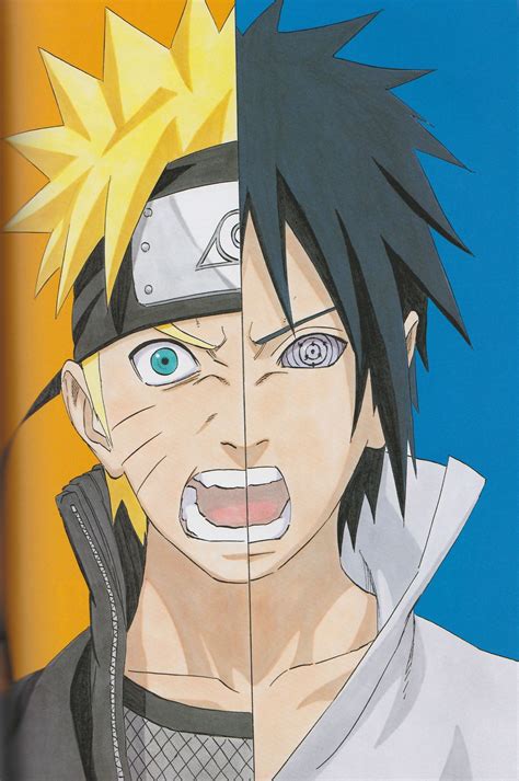 Dibujos Mitad Naruto Y Sasuke