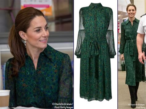 Beneath The Coat Kate Brought Back The Michael Michael Kors ‘peacock’ Dress First Worn In