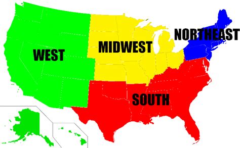 The Five Regions Of The Us