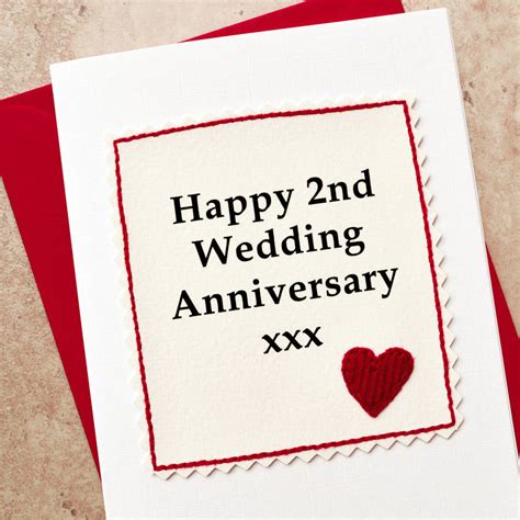 Looking for second anniversary gift ideas? handmade 2nd wedding anniversary card by jenny arnott ...