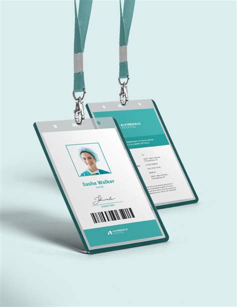 Hospital Staff Id Card Template In Word Pages Psd Publisher