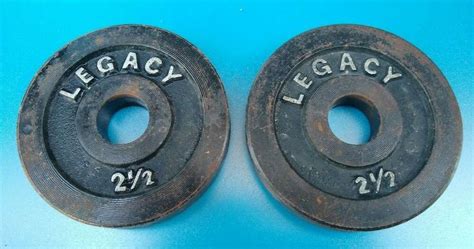 Pair Of Vintage Legacy 25lbs Weight Plates Legacy In 2020 Weight