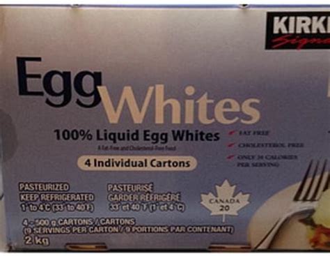 Kirkland Signatures Egg Whites 63 G Nutrition Information Innit