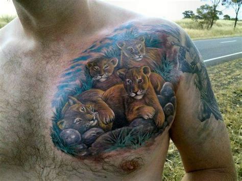 Lion Cubs Mens Lion Tattoo Lion Tattoo Lion Shoulder