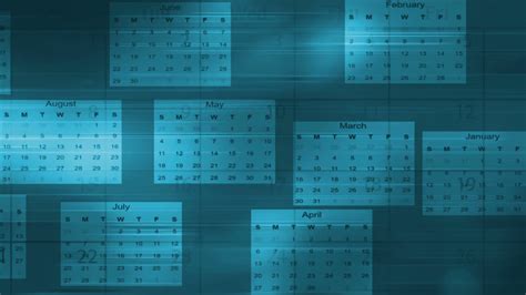 Blue Calendar Time Passing Animated Looping Stock Motion Graphics Sbv