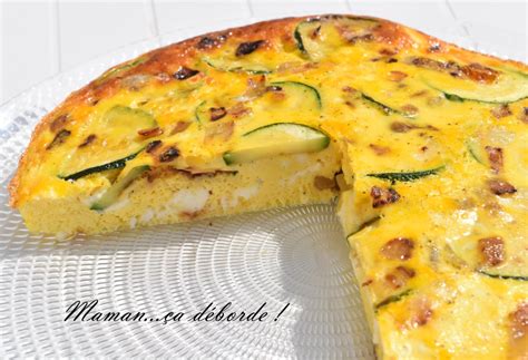 Omelette au four courgette feta et oignon