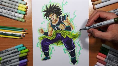 Prismacolor premier coloured pencils strathmore 300 series bristol smooth paper copic markers copic multiliner iwata airbrush with acrilic paints frisket film credits for. Drawing BROLY From the Upcoming Dragon Ball Super Movie ...
