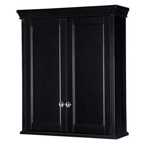 Browse bathroom cabinets at john lewis & partners. Black Bathroom Wall Cabinet Storage 24-3/4 in. 2 ...
