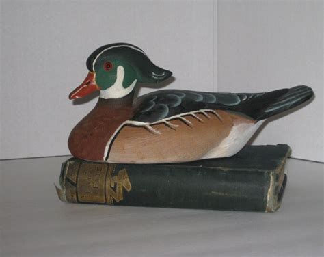 Vintage Wooden Joe Revello Duck Decoy Brileyco Inc Man Cave Duck Decor Signed Duck Decoy