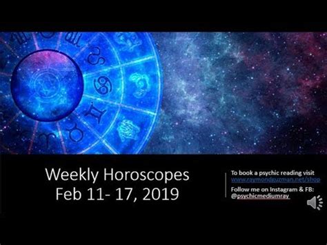 Weekly Horoscopes Feb 11 17, 2019 - YouTube