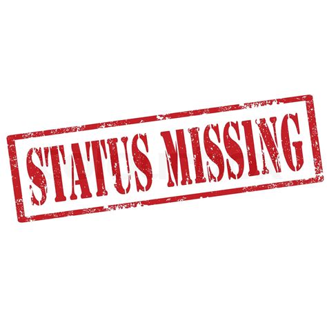 Status Missing Stamp Stock Vector Colourbox