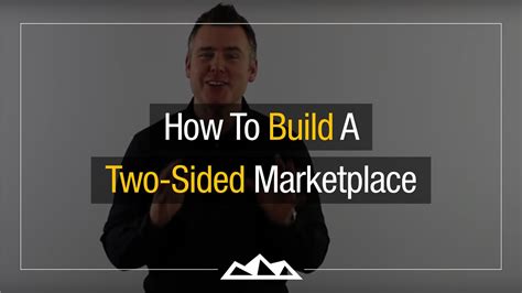 how to build a two sided marketplace youtube