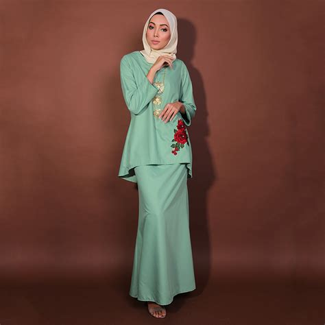 I searched high and low for the nearest color to davids bridals mint green. Nami Blossom kurung modern-mint green - Malaysia Best ...