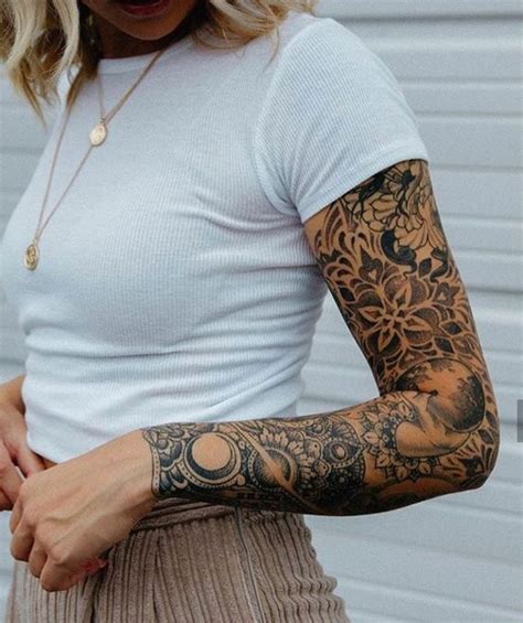 Girl Full Sleeve Tattoo Ideas