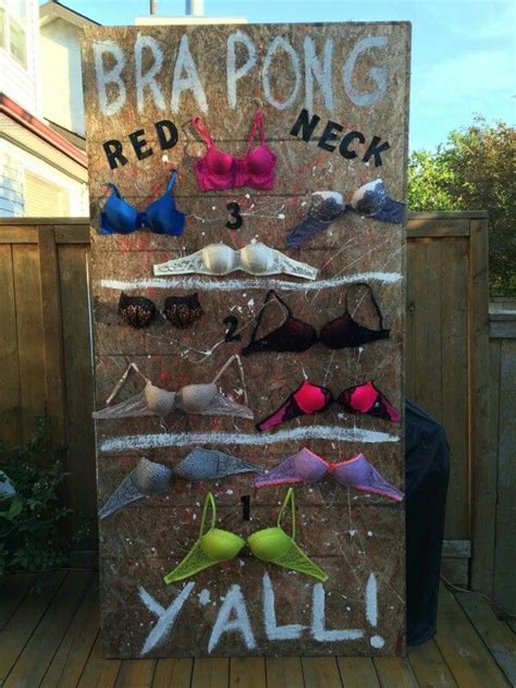 the ultimate bra pong game more trailer trash party yard party xmas party halloween party