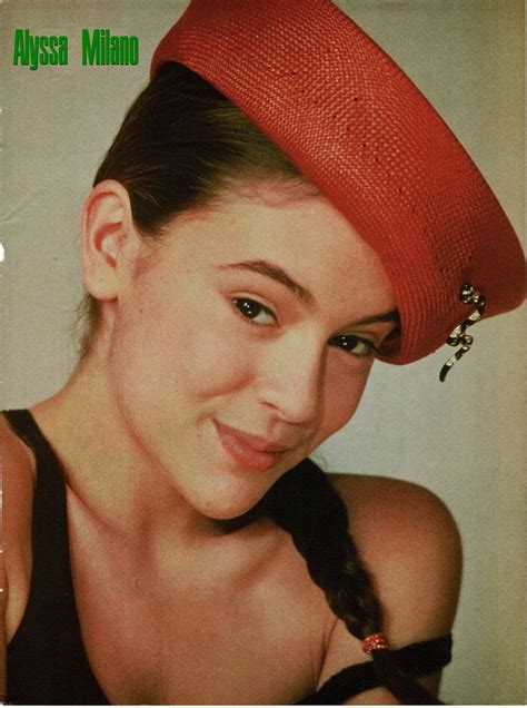 Alyssa Milano Pinup From An Unknown Us Magazine From The Late 1980s Alyssa Milano Alyssa