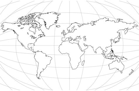 Blank Printable White World Map