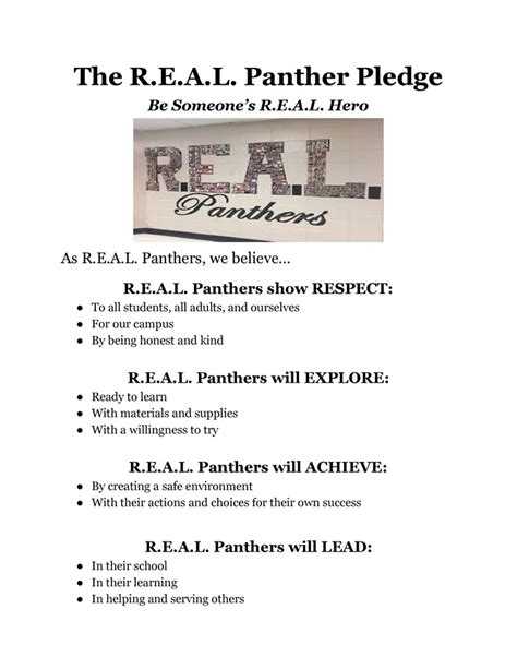 The Real Panther Pledge