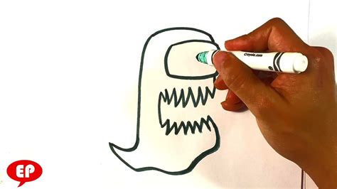 How To Draw Among Us Ghost Imposter Easy Pictures To Draw Drawing
