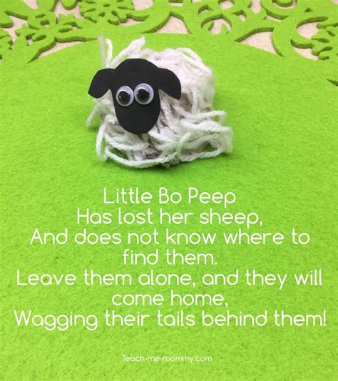 Little Bo Peep Sheep Craft Sheep Crafts Little Bo Peep Nursery