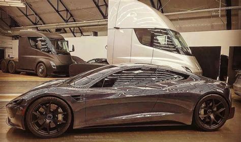 See more ideas about tesla roadster, tesla, roadsters. Leaked Photo Shows Next-Gen Tesla Roadster Next To Tesla Semis