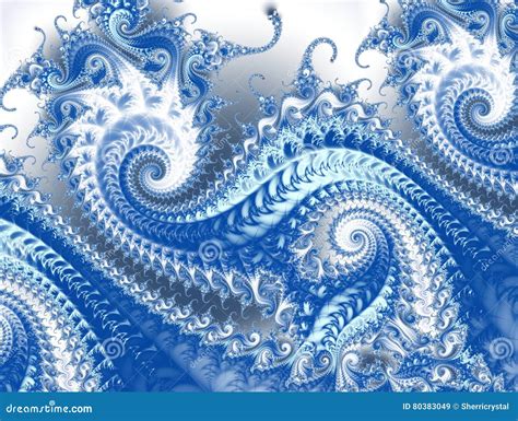 Blue Waves Fractal Stock Illustration Illustration Of Current 80383049