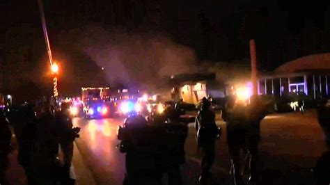 Police Fire Tear Gas At Ferguson Protesters Youtube