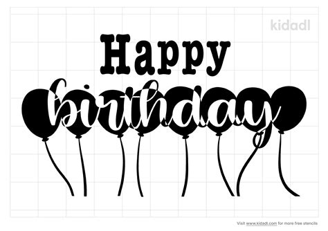 Free Happy Birthday Stencil Printable Free Printable Templates