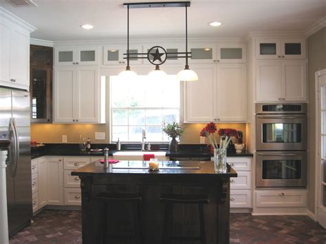 Corner & edges expertly polished. Texas Lone Star Kitchen with custom cabinets, stacked ...