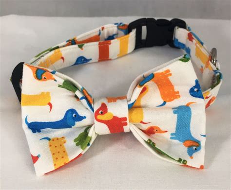 Brite Dachshunds Bow Ties And Collars For Dogs Free Shipping Etsy