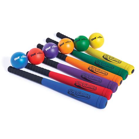 Foam Bats And Balls Party Pack Set Of 6