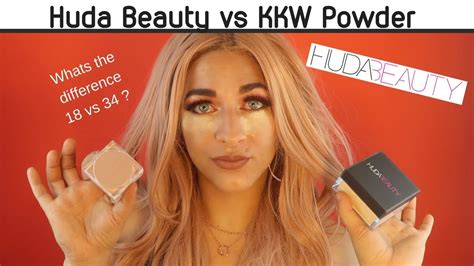 Huda Beauty Easy Bake Setting Powder Vs Kkw Beauty Powder Youtube
