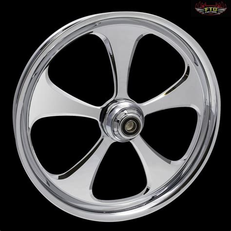 Chrome wheels for harley softails, sportsters, road glides / street glides available 24/7. Harley Davidson 23" inch Custom Front Wheel "5 Blade X2 ...
