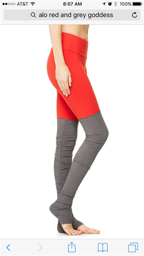 Alo Red And Grey Goddess Sexy Gym Clothes Womens Workout Outfits