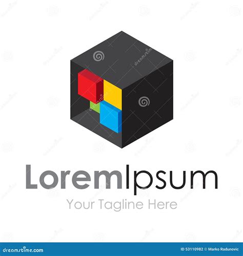 Creativity Colorful Squares Hidden In Black Box Element Icon Logo For