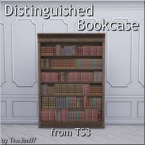 Mod The Sims Distinguished Bookcase By Thejim07 Sims 4 Downloads