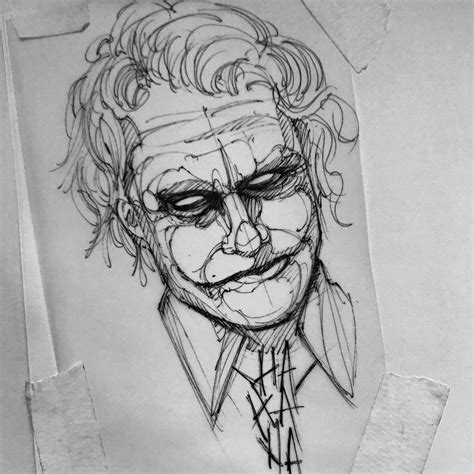 The Joker Batman Fredao Oliveira Tattoo Sketches Tattoo Drawings Easy