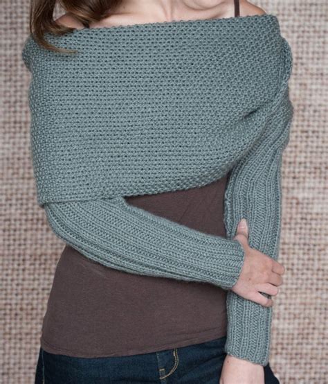 Knitting Pattern Sleeve Scarf Sweater Wrap Instant Download Pdf Etsy